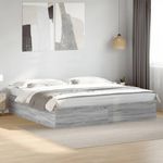 VIDAXL Cadre de lit sans matelas sonoma gris 200x200 cm
