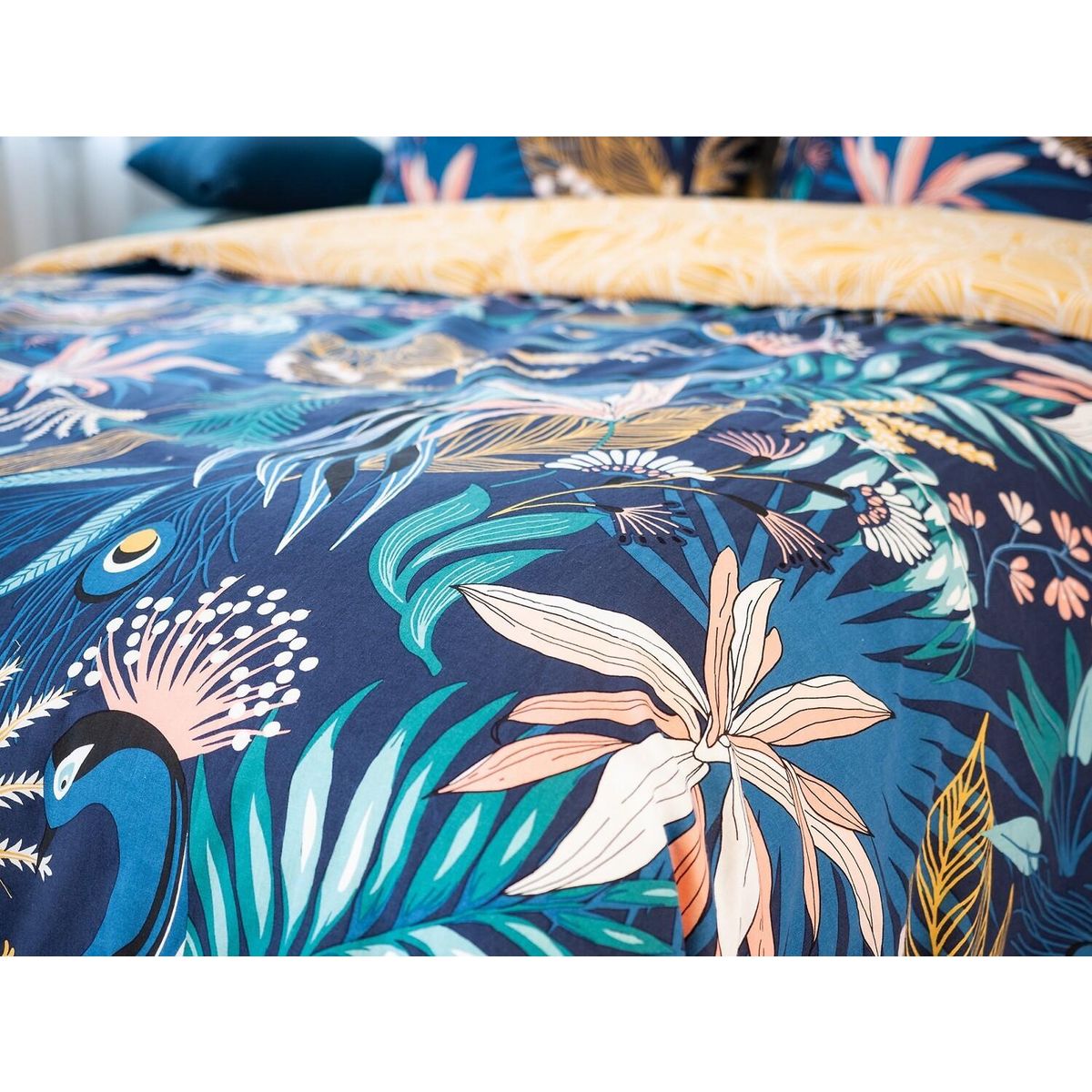 Home collection Parure housse de couette 100% coton 57fils Aglae