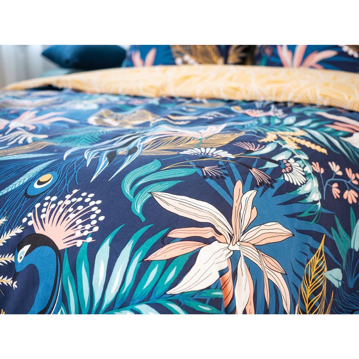 Home collection Parure housse de couette 100% coton 57fils Aglae