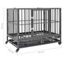Voir la diapositive 6 : VIDAXL Cage pour chiens avec roues Acier 92x62x76 cm