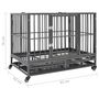 Voir la diapositive 6 : VIDAXL Cage pour chiens avec roues Acier 92x62x76 cm