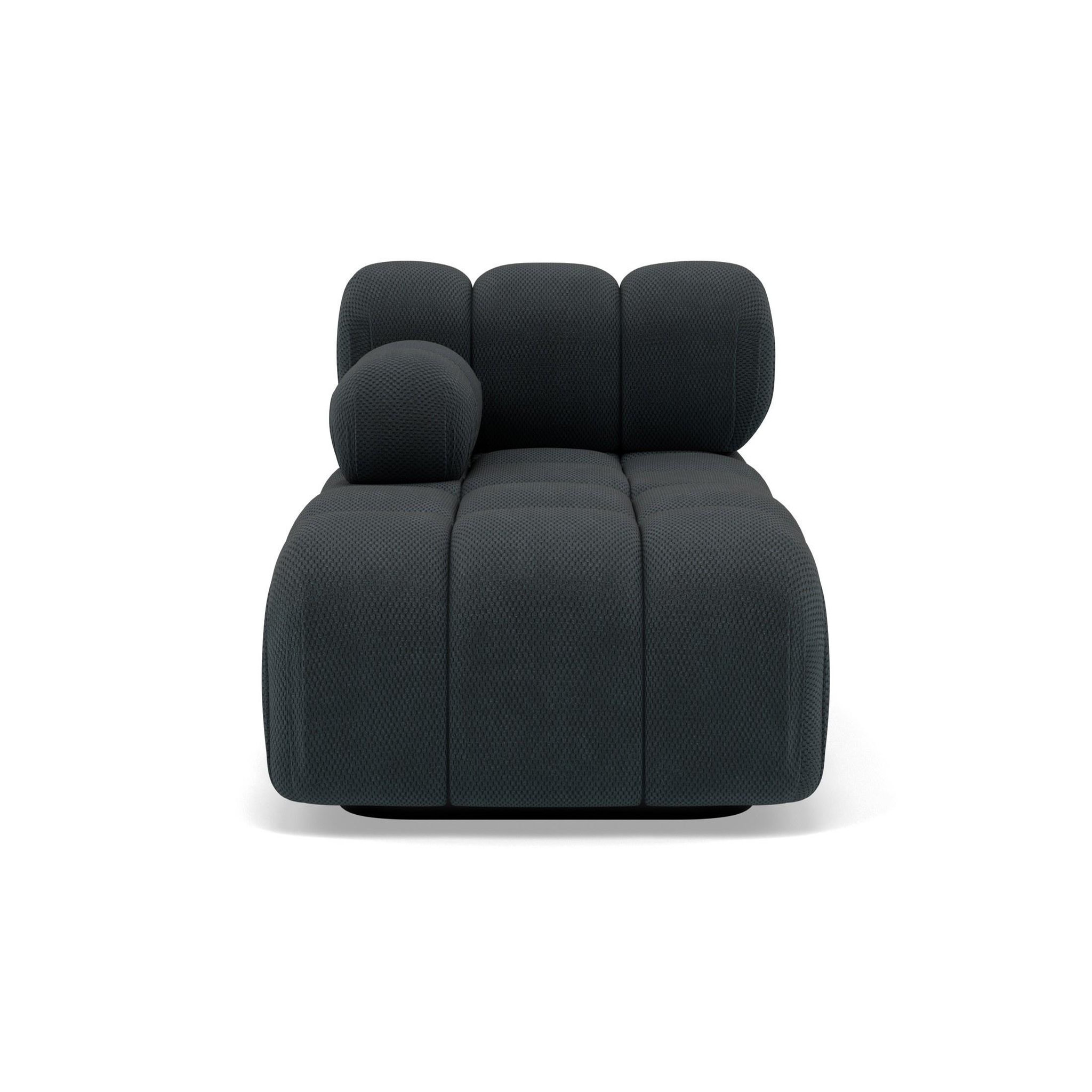 Voir la diapositive 1 : LISA DESIGN Ruby - module d'assise méridienne gauche en velours texturé