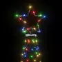 VIDAXL Arbre de Noël avec poteau en metal 1400 LED colorees 5 m