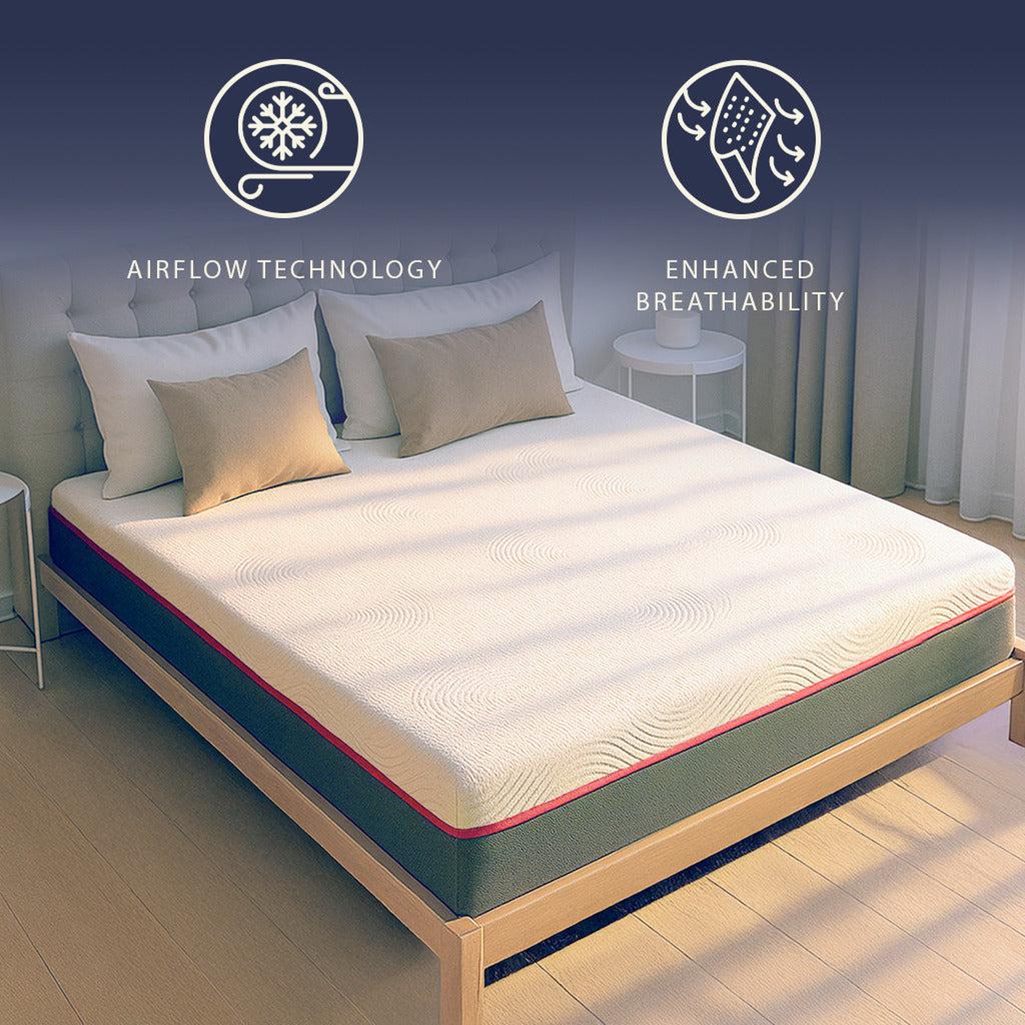 Voir la diapositive 3 : THE WHITE STONE Matelas 80x190 en Mémoire de Forme Breeze & Ressorts Ensachés | Hauteur 30 cm | Technologie Breeze | Déhoussable, Anallergique & Respirant | Fabriqué en Italie