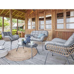 HESPERIDE Salon de jardin en aluminium Paopao Graphite - 4 places - Hespéride