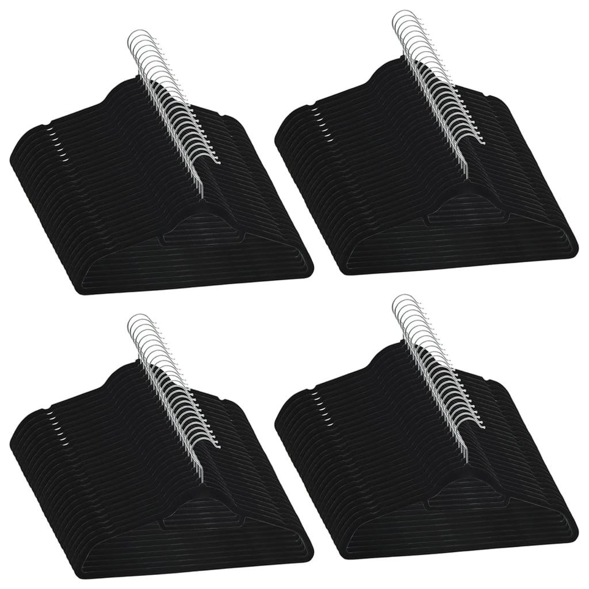 Voir la diapositive 2 : VIDAXL Cintres antiderapants 100 pcs Noir Velours