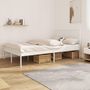 Voir la diapositive 2 : VIDAXL Cadre de lit metal sans matelas et tete de lit blanc 120x190 cm