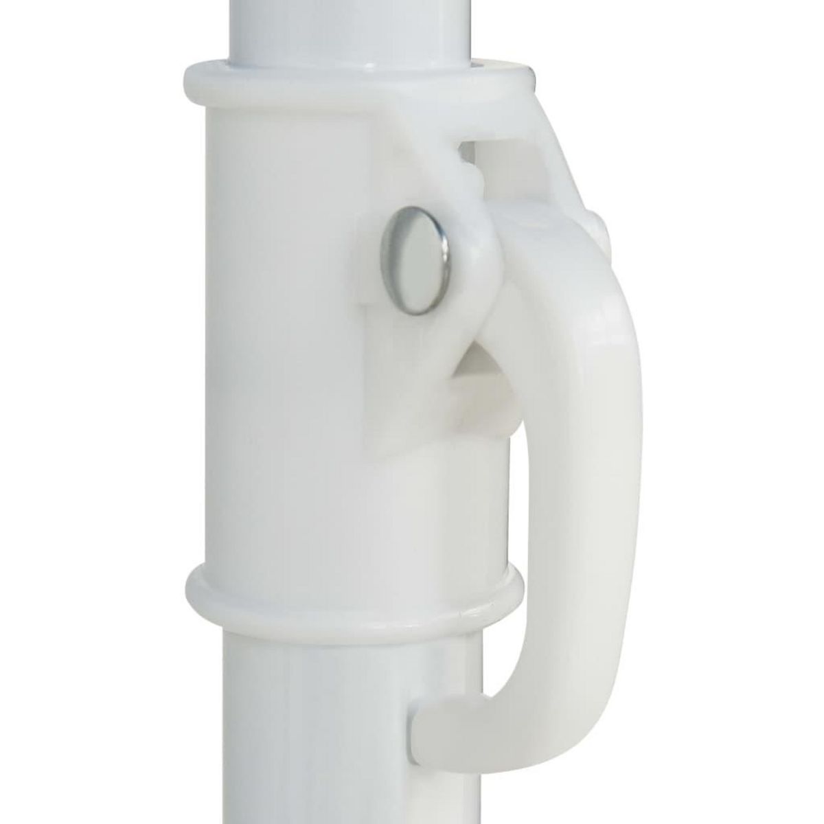 VIDAXL Parasol de plage Hawaii blanc 240 cm