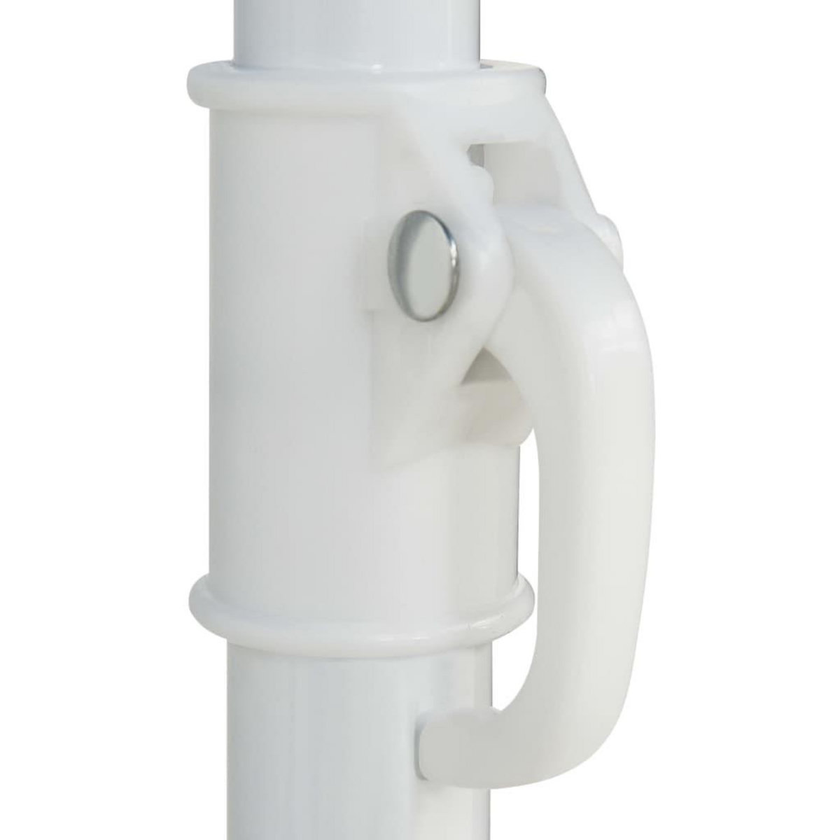 VIDAXL Parasol de plage Hawaii blanc 240 cm