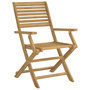 Voir la diapositive 4 : VIDAXL Chaises pliables de jardin lot de 2 bois massif d'acacia