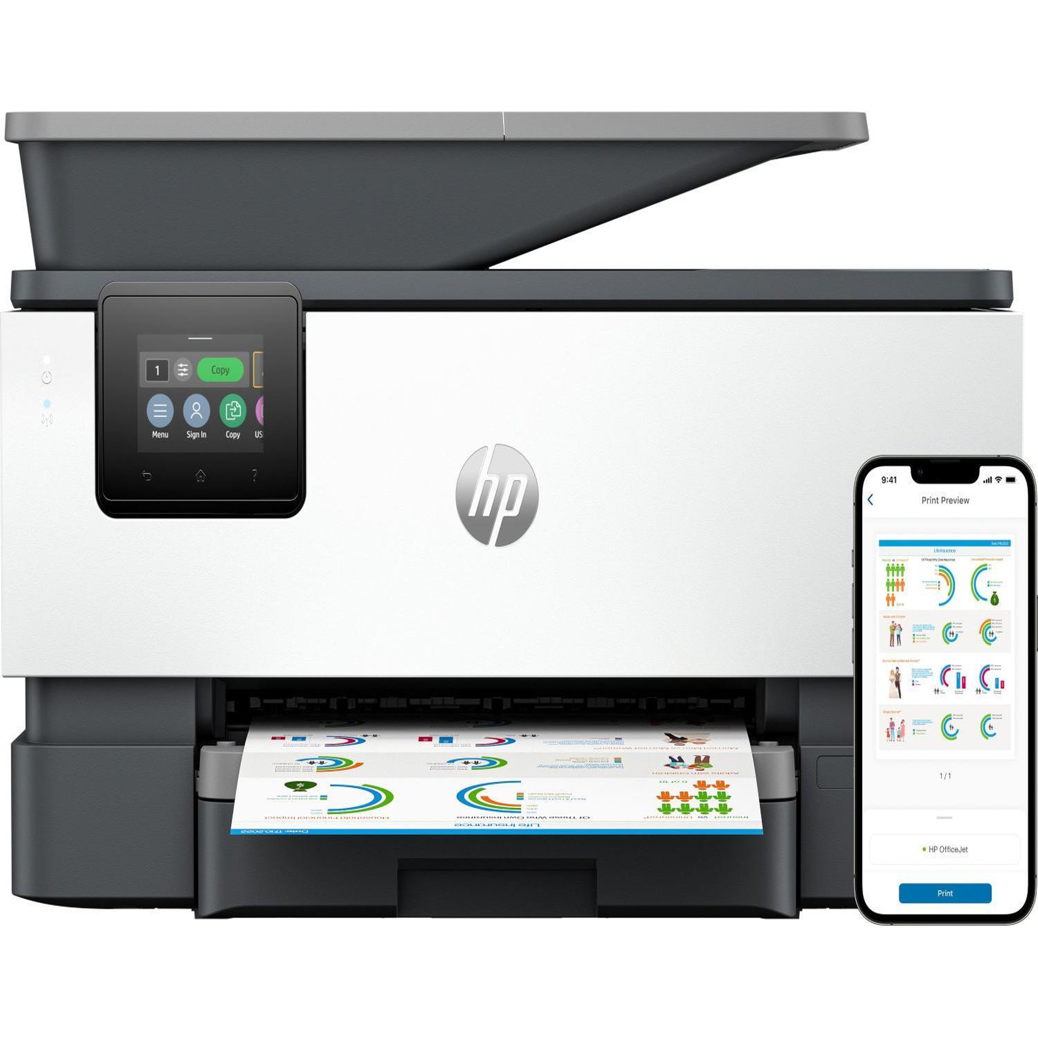 Voir la diapositive 2 : HP Imprimante hp 403x5b 9125e jet d'encre a4 4800x1200 dpi 22 ppm wi-fi noir blanc