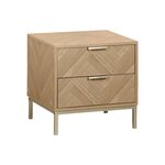 SWEEEK Table de chevet. Budapest. deux tiroirs. L 45 x l 40 x H 45cm