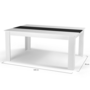 Voir la diapositive 5 : ID MARKET Table à manger rectangle GEORGIA 8 personnes blanche et noire 160 x 90 cm