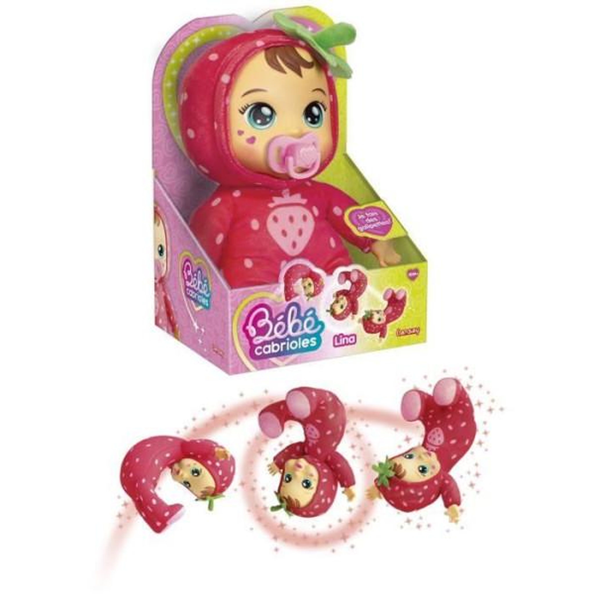 Voir la diapositive 2 : LANSAY Poupon - LANSAY - Mon bébé cabrioles - Lina la fraise - Des 18 mois