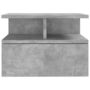 Voir la diapositive 4 : VIDAXL Table de chevet flottante Gris beton Bois d'ingenierie
