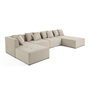 Voir la diapositive 3 : LISA DESIGN Amalfi - canapé modulable panoramique en u - 7 places - en tissu