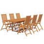 Voir la diapositive 2 : VIDAXL Ensemble a manger de jardin 7 pcs Bois d'acacia massif