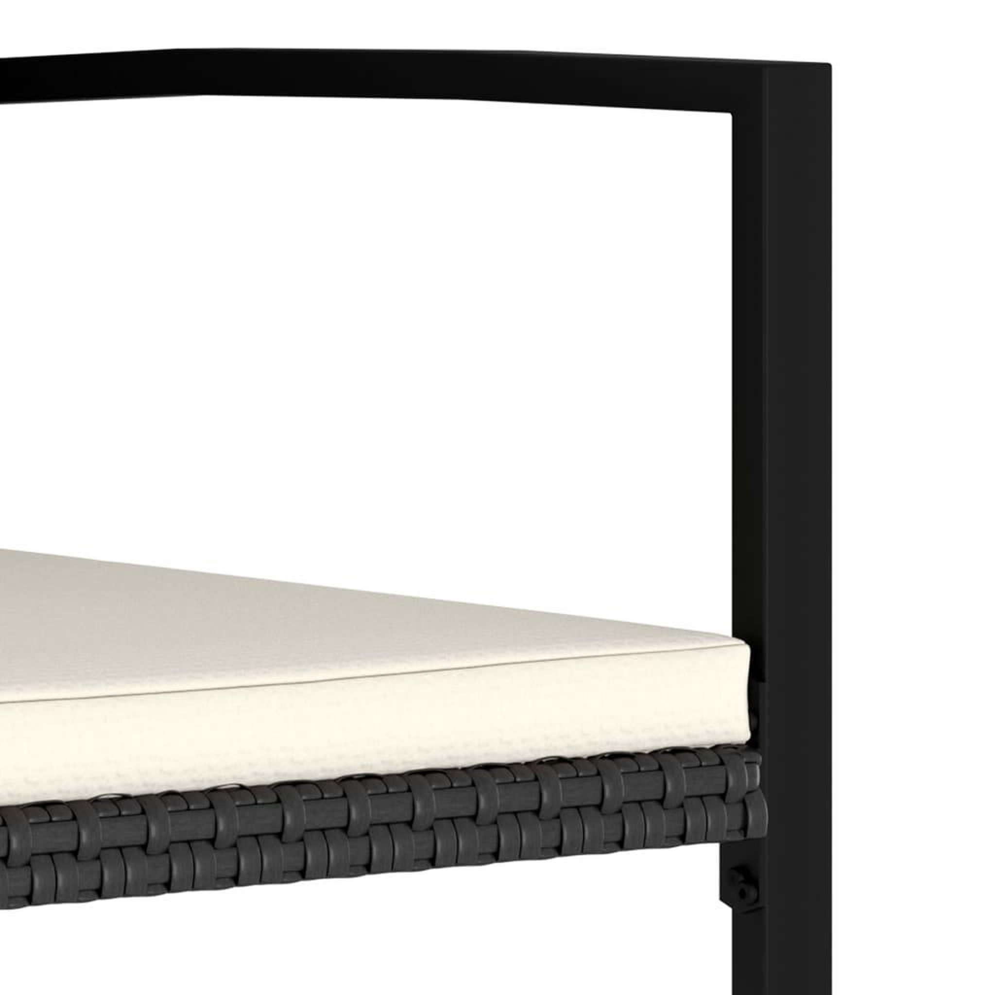 Voir la diapositive 4 : VIDAXL Chaises a manger de jardin lot de 4 Resine tressee Noir