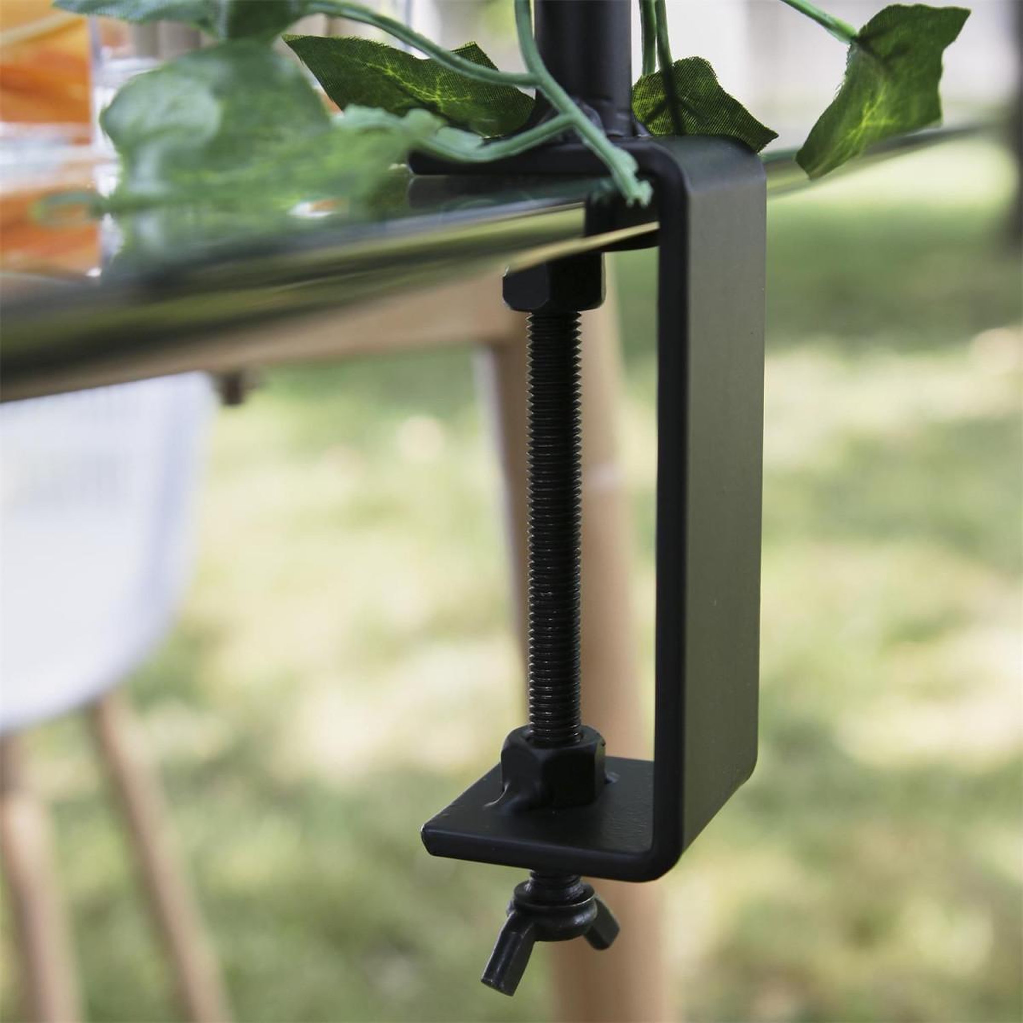 Voir la diapositive 6 : The Home Deco Factory Barre décorative ajustable  table  139-250cm noir