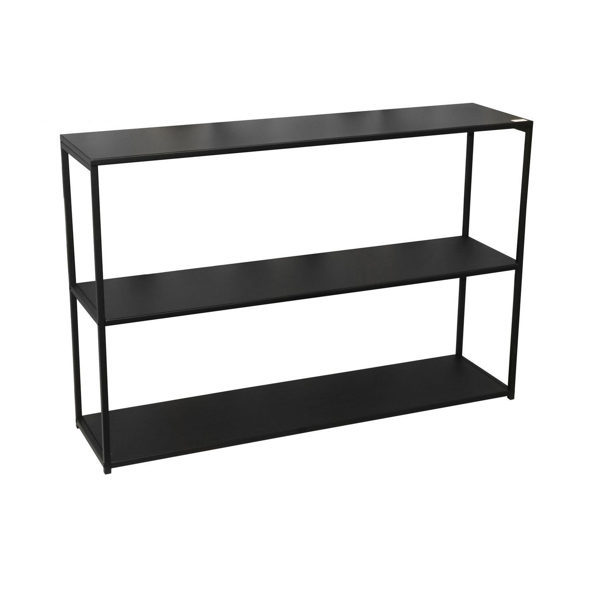 DIVERS Bibliothèque étagère design en métal Madison - L. 120 x H. 80 cm - Noir