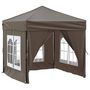 Voir la diapositive 2 : VIDAXL Tente de reception pliable avec parois Taupe 2x2 m