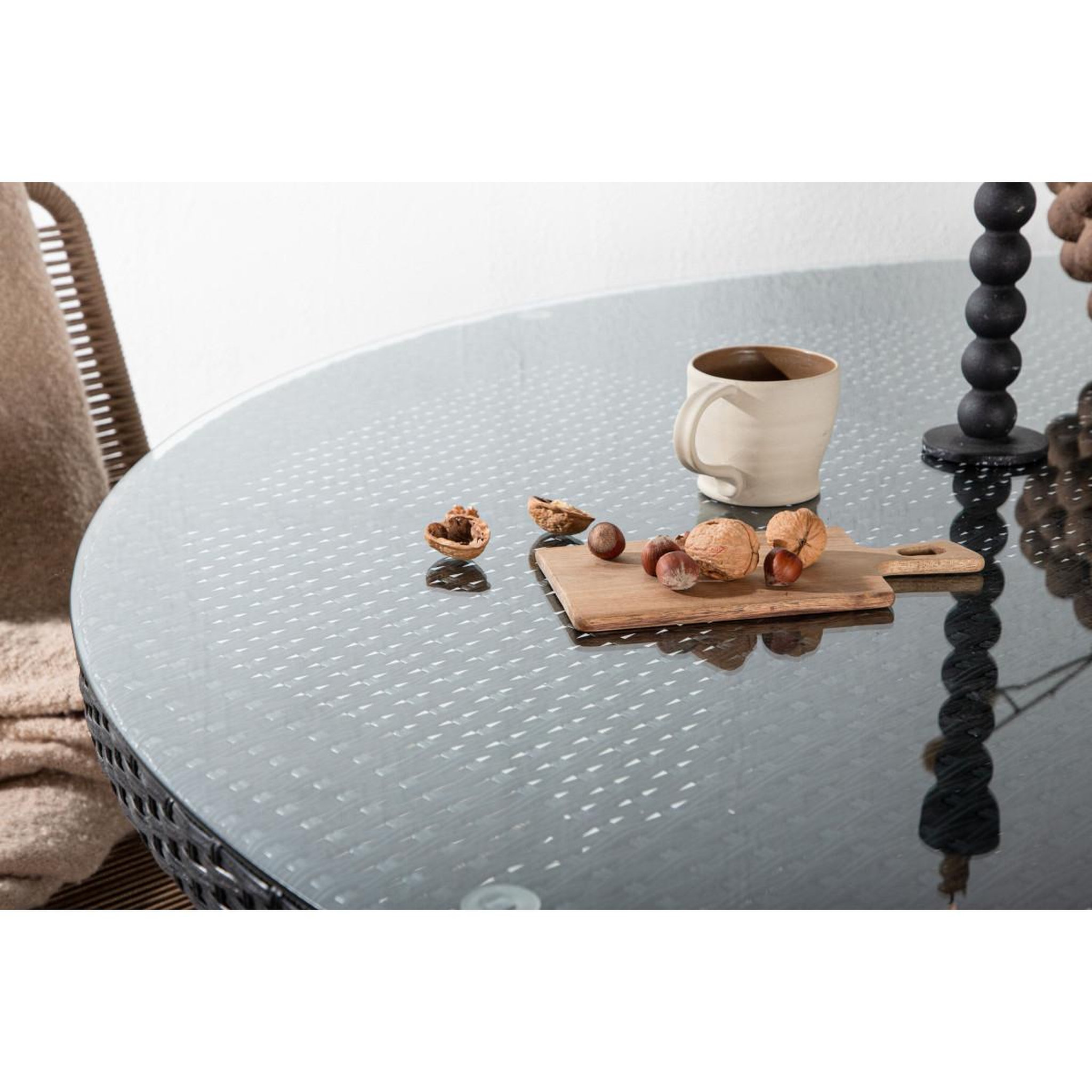 Voir la diapositive 6 : Paris Prix Table de jardin ronde  volta  150cm noir