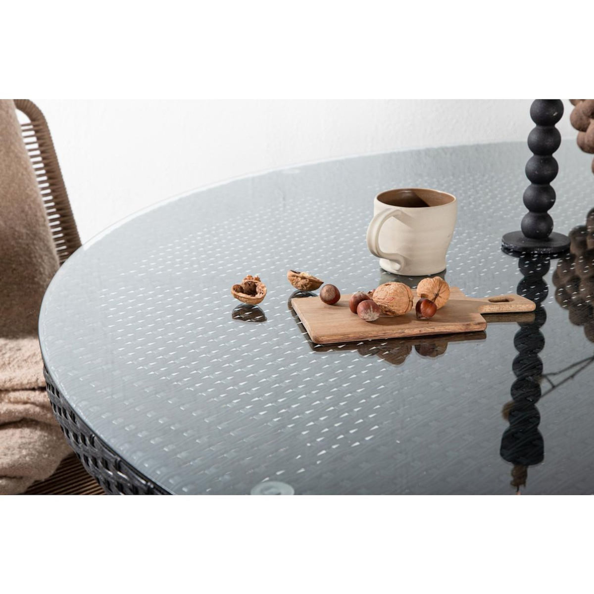 Paris Prix Table de Jardin Ronde  Volta  150cm Noir