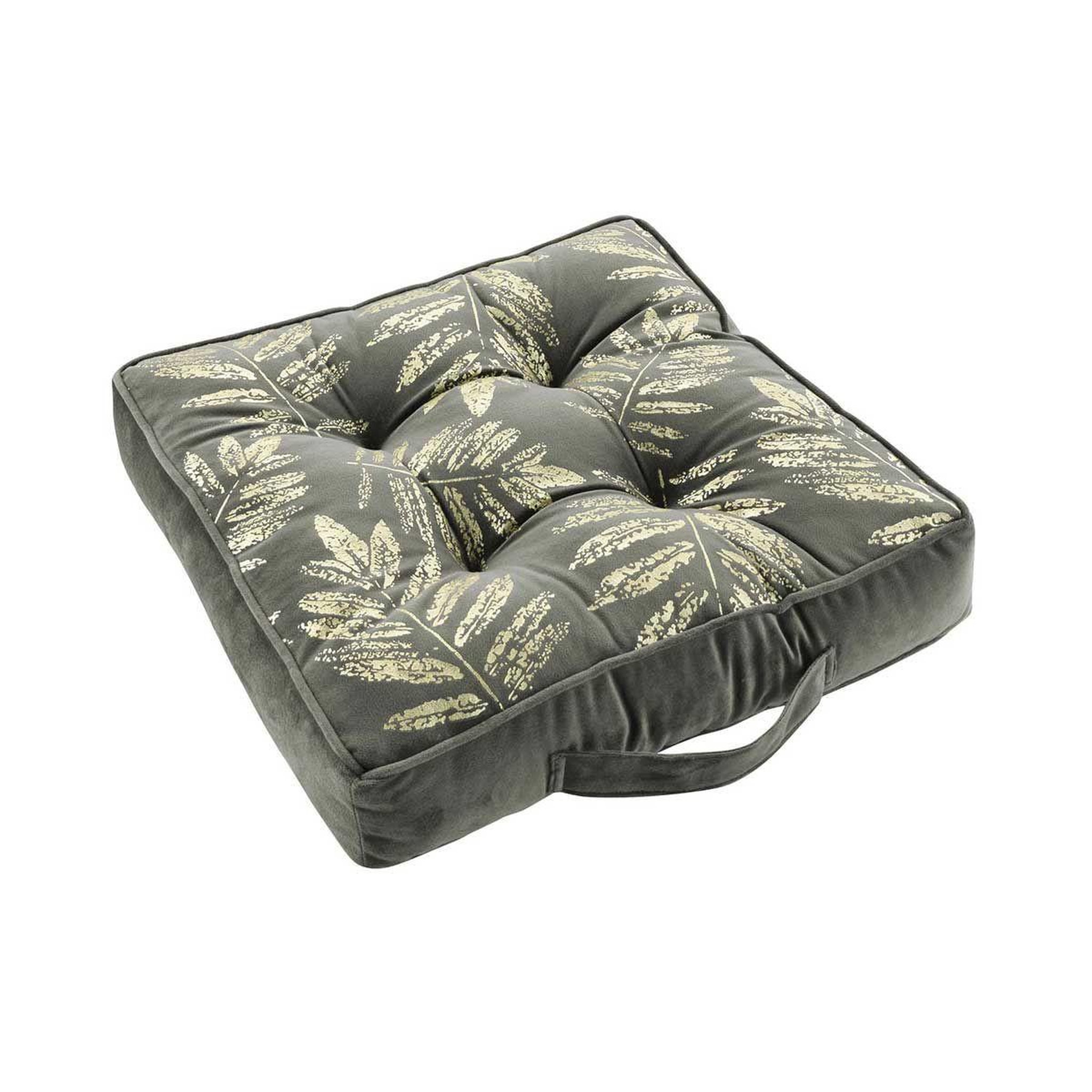Douceur d'Intérieur Coussin de Sol Imprimé  Adelor  40x40cm Anthracite