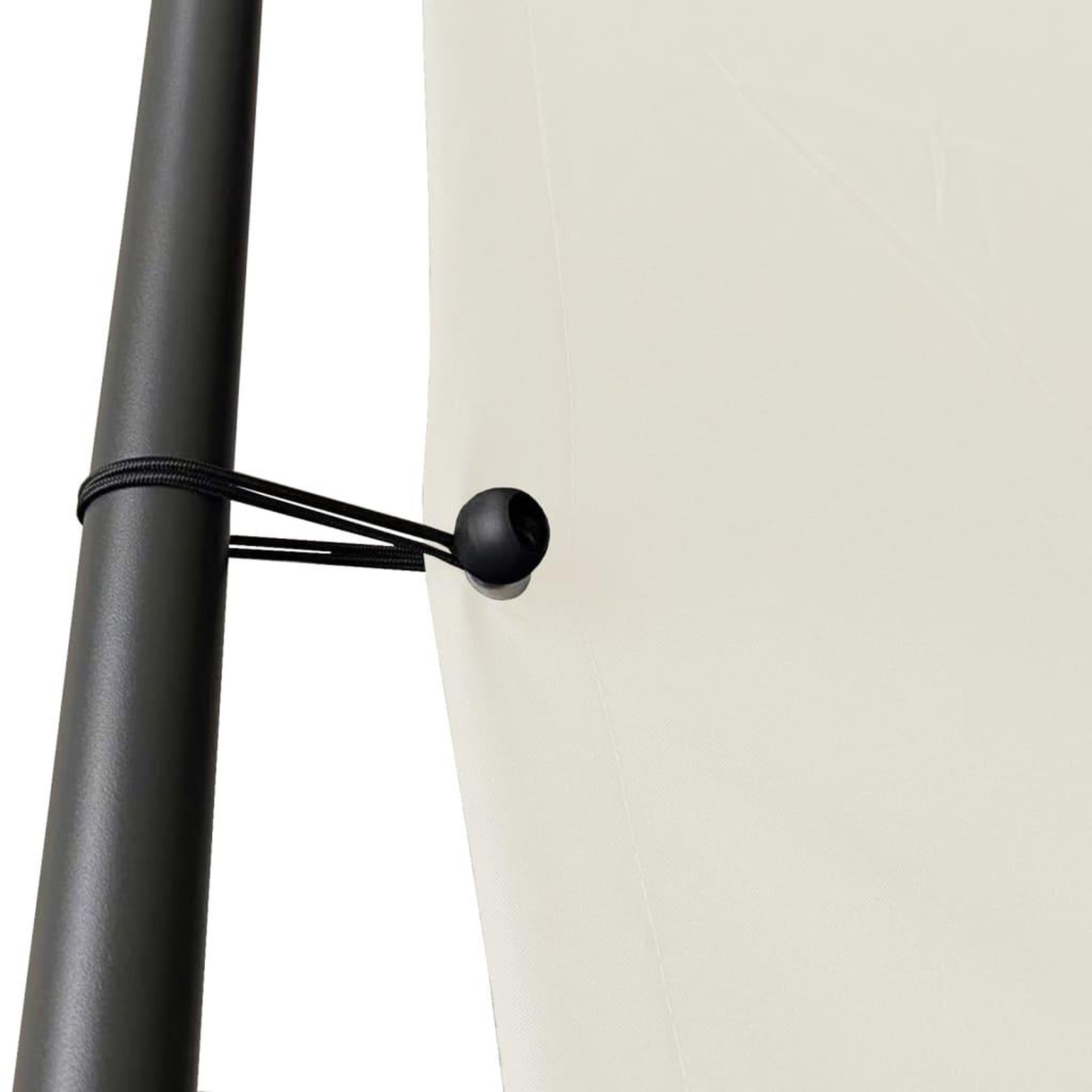 Voir la diapositive 5 : VIDAXL Belvedere blanc 4x4 m 180 g/m^2 tissu et acier