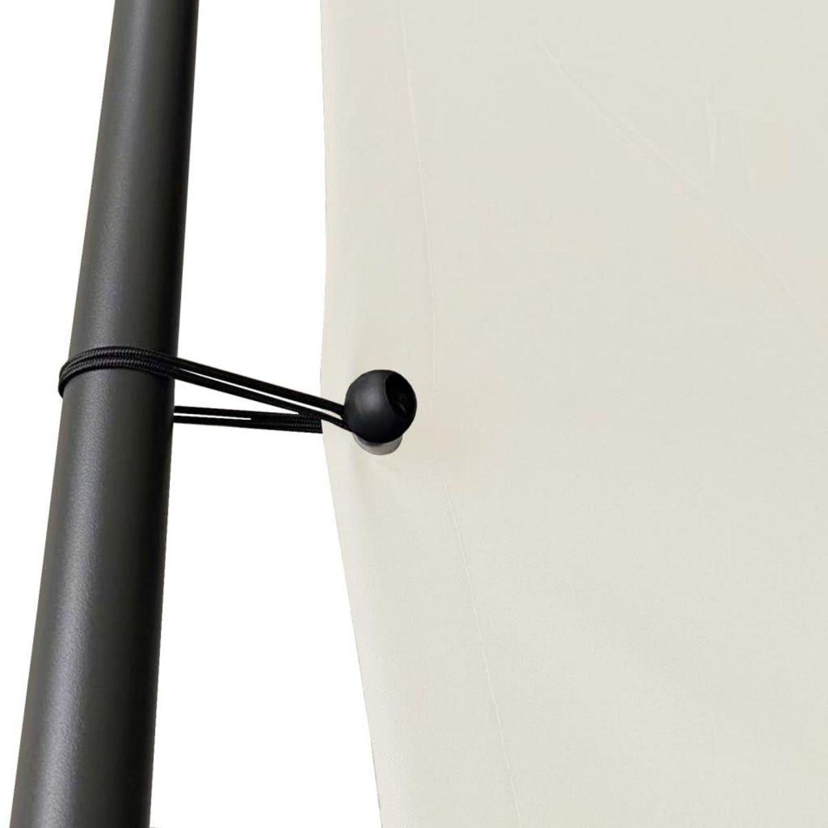 VIDAXL Belvedere blanc 4x4 m 180 g/m^2 tissu et acier