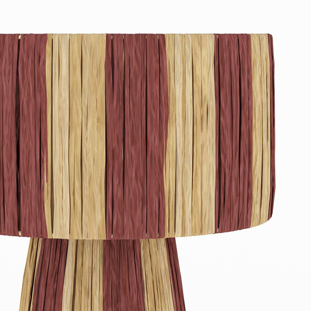 Rendez vous déco Lampe rayée terracotta en feuille de palmier-Soléa