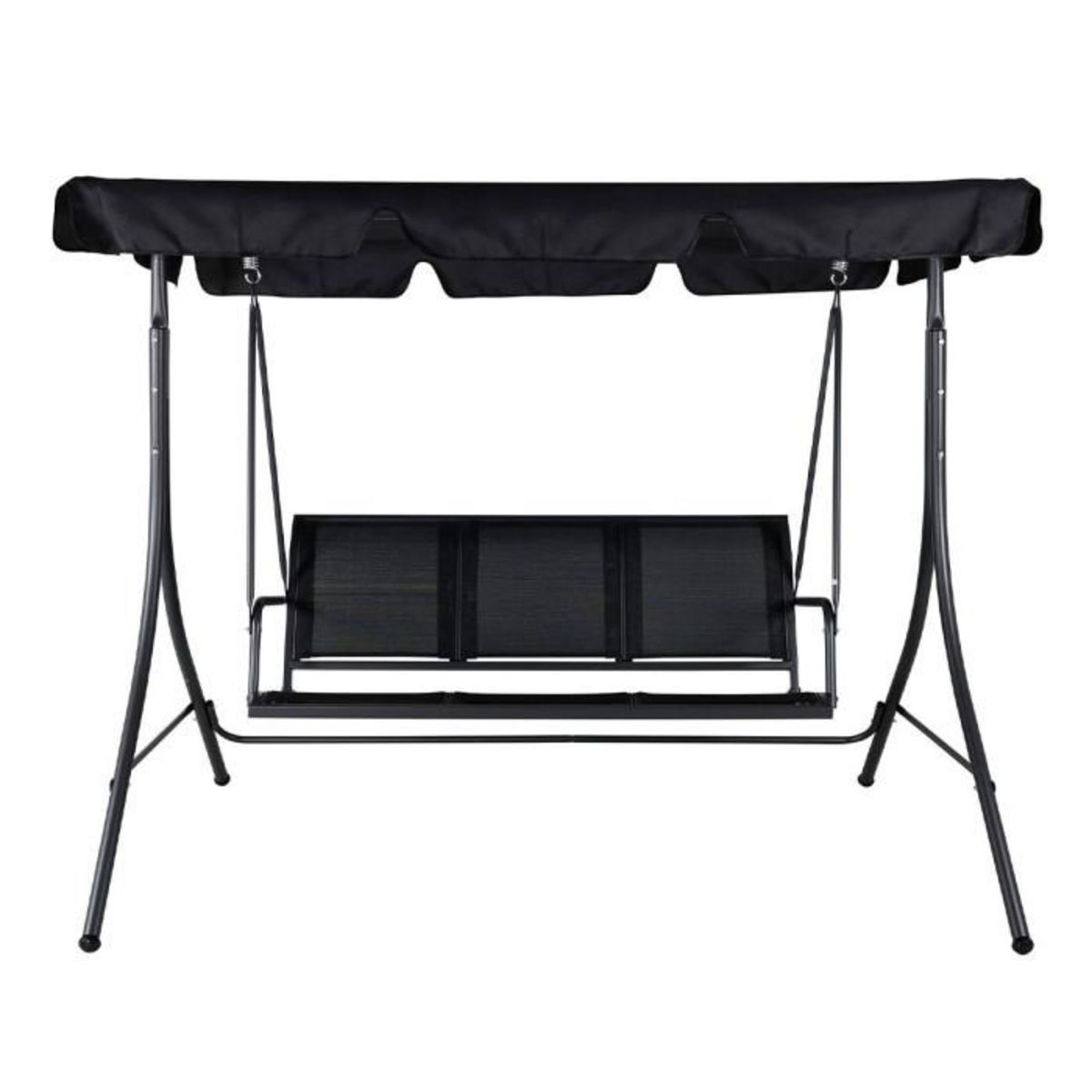 Paris Prix Balancelle de Jardin 3 Places  Montreal  163cm Noir