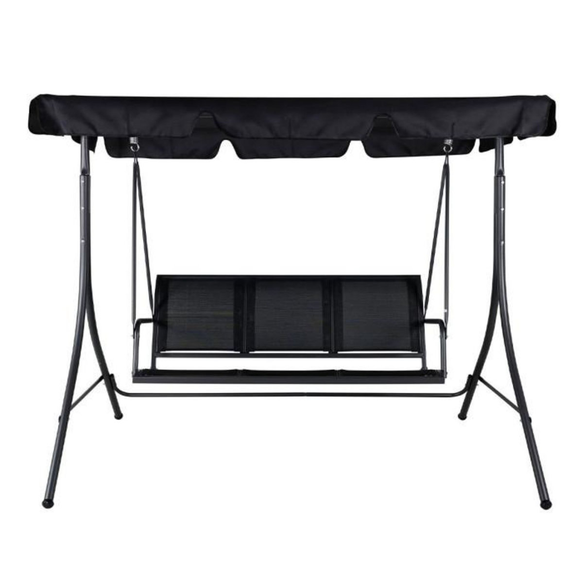 Paris Prix Balancelle de Jardin 3 Places  Montreal  163cm Noir