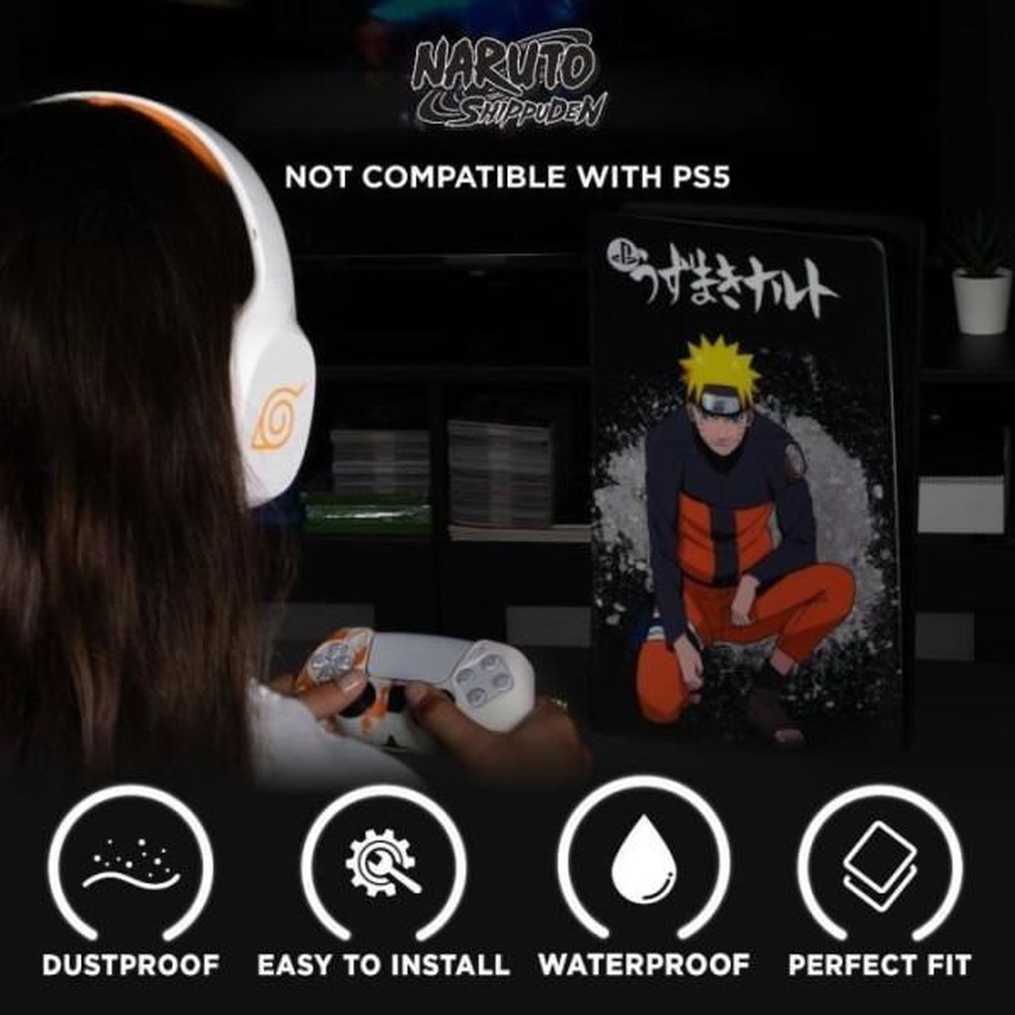 Voir la diapositive 4 : Konix Silicone Cover Pour Playstation 5 Slim - Naruto-Accessoire-PS5