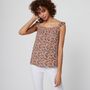 Voir la diapositive 1 : IN EXTENSO Débardeur beige imprimé nature femme