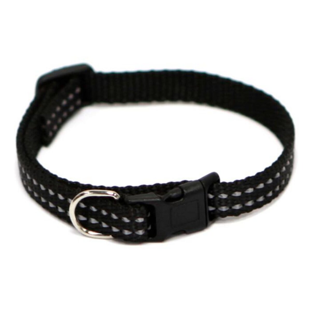 Paris Prix Collier Réglable  Coutures Réfléchissantes  35cm Noir