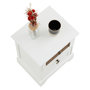 Voir la diapositive 5 : IDIMEX Table de chevet PADMA 2 tiroirs, en bois et rotin