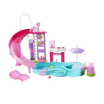 BARBIE Barbie - Coffret Piscine de Reve - Toboggan et jacuzzi - Plus de 20 accessoires - Barbie - JFP01