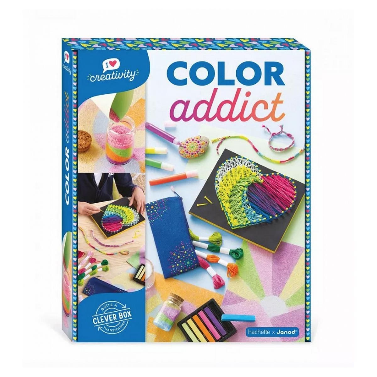 Juratoys-Janod Coffret Créatif Multiactivités Color Addict pour Enfants à Partir de 8 Ans