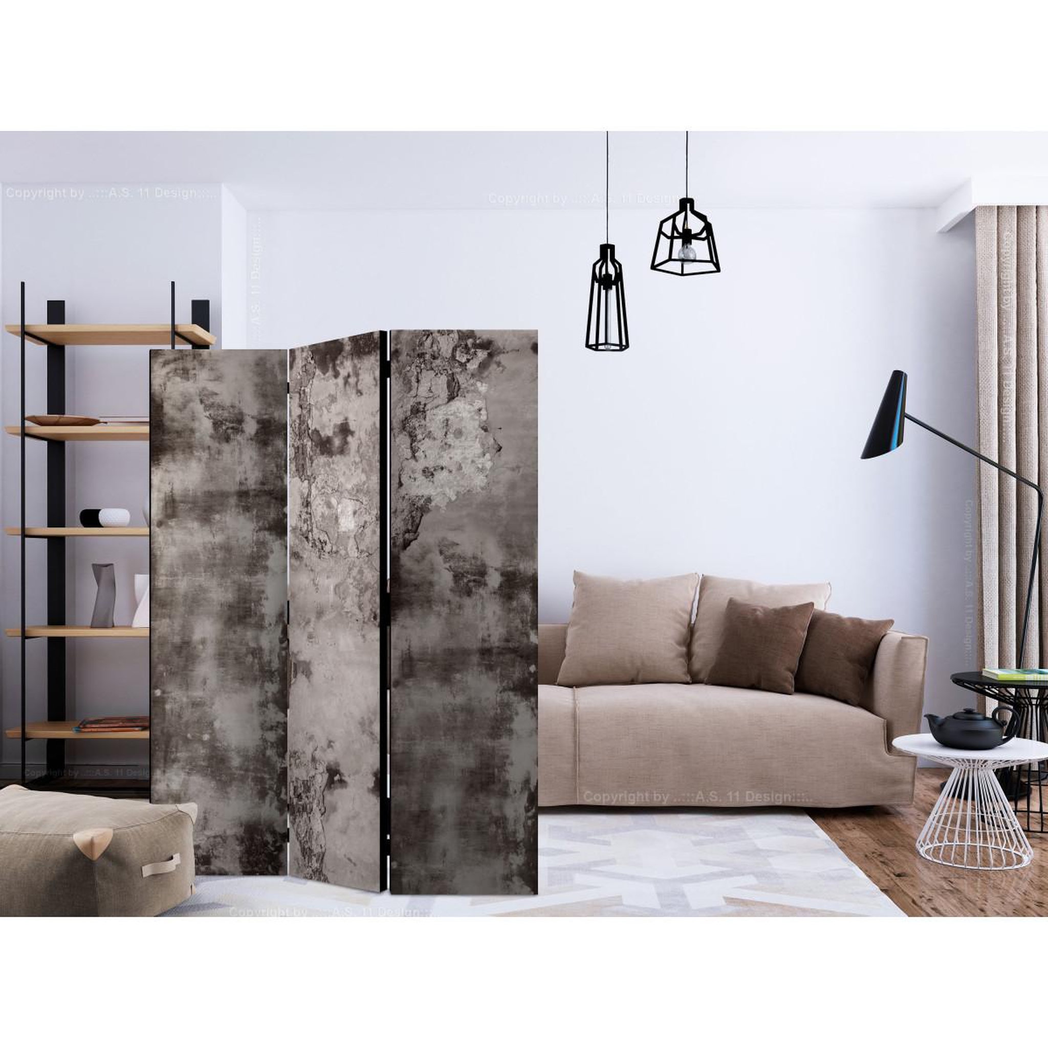 Voir la diapositive 2 : Paris Prix Paravent 3 volets  old plaster  135x172cm