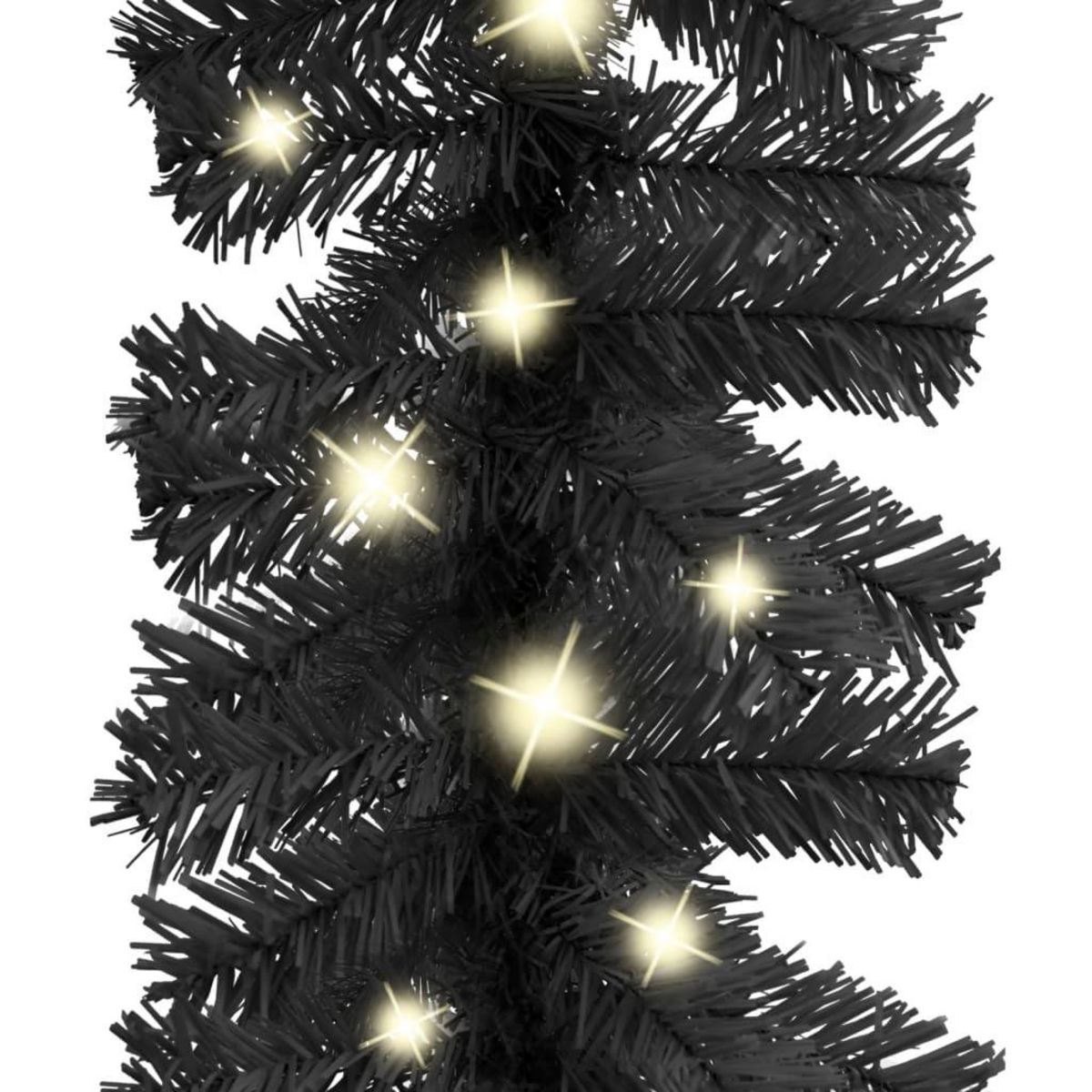 VIDAXL Guirlande de Noël avec lumieres LED 5 m Noir
