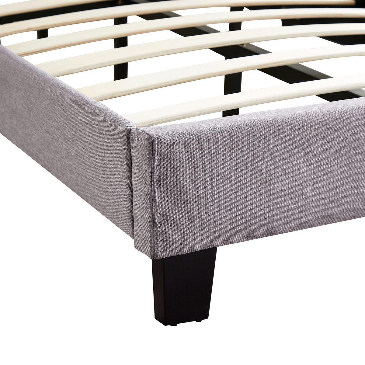 IDIMEX Lit LED simple AUSTIN 90x190 cm, avec sommier, revêtement en tissu