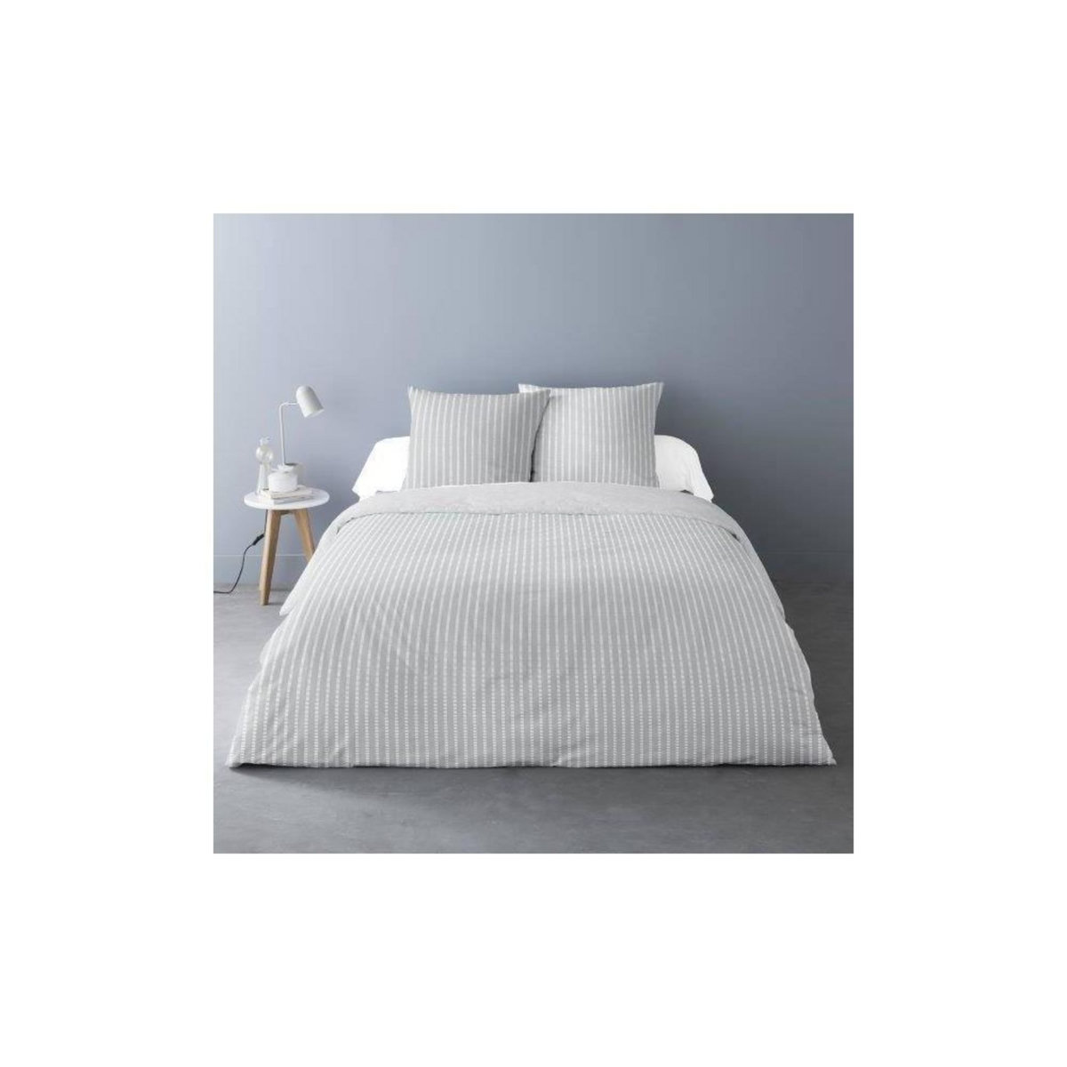Dourev Housse de couette 240x220 AGATHE + 2 taies Percale de coton