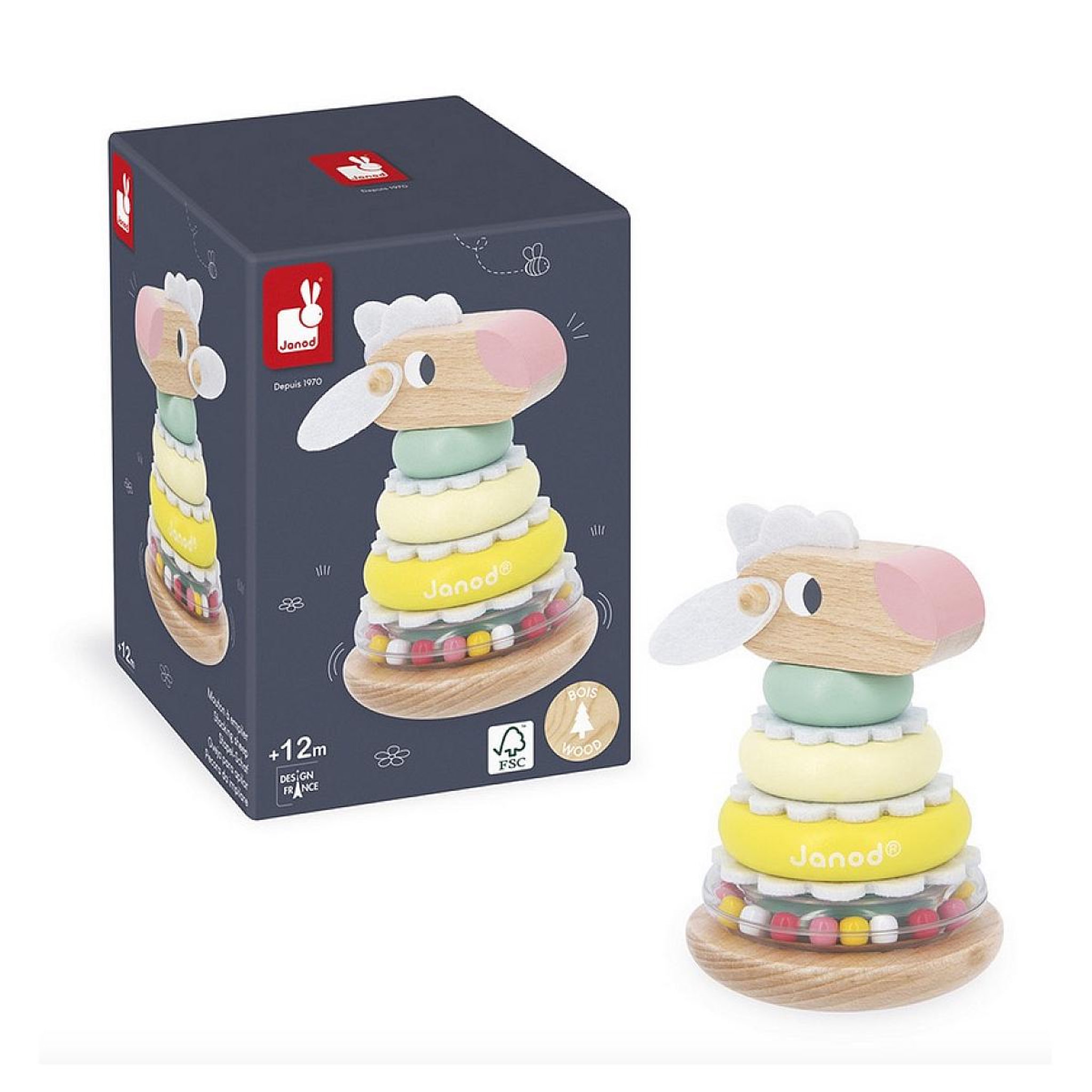 Voir la diapositive 3 : Juratoys-Janod Mouton a empiler - Zigolos