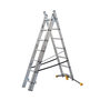 Voir la diapositive 3 : HAILO Echelle transformable 3 plans 3x7 échelons 4,1m/5m en aluminium Hailo HobbyLot