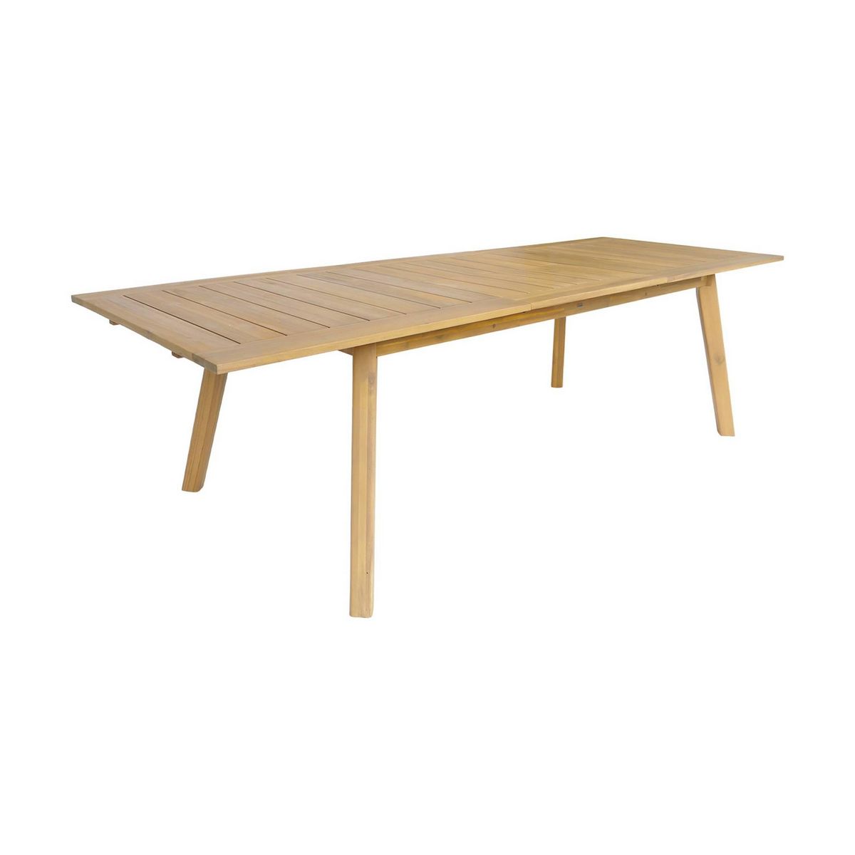 SWEEEK Table de jardin bois d'acacia 2 fauteuils 6 chaises PALENA et GALENA 275 x 100 x 75 cm naturel et beige