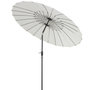 Voir la diapositive 1 : OUTSUNNY Parasol inclinable rond avec manivelle aluminium fibre de verre polyester diamètre 2,60 m coloris crème