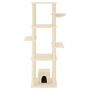 Voir la diapositive 3 : VIDAXL Arbre a chat avec griffoirs en sisal Creme 154 cm