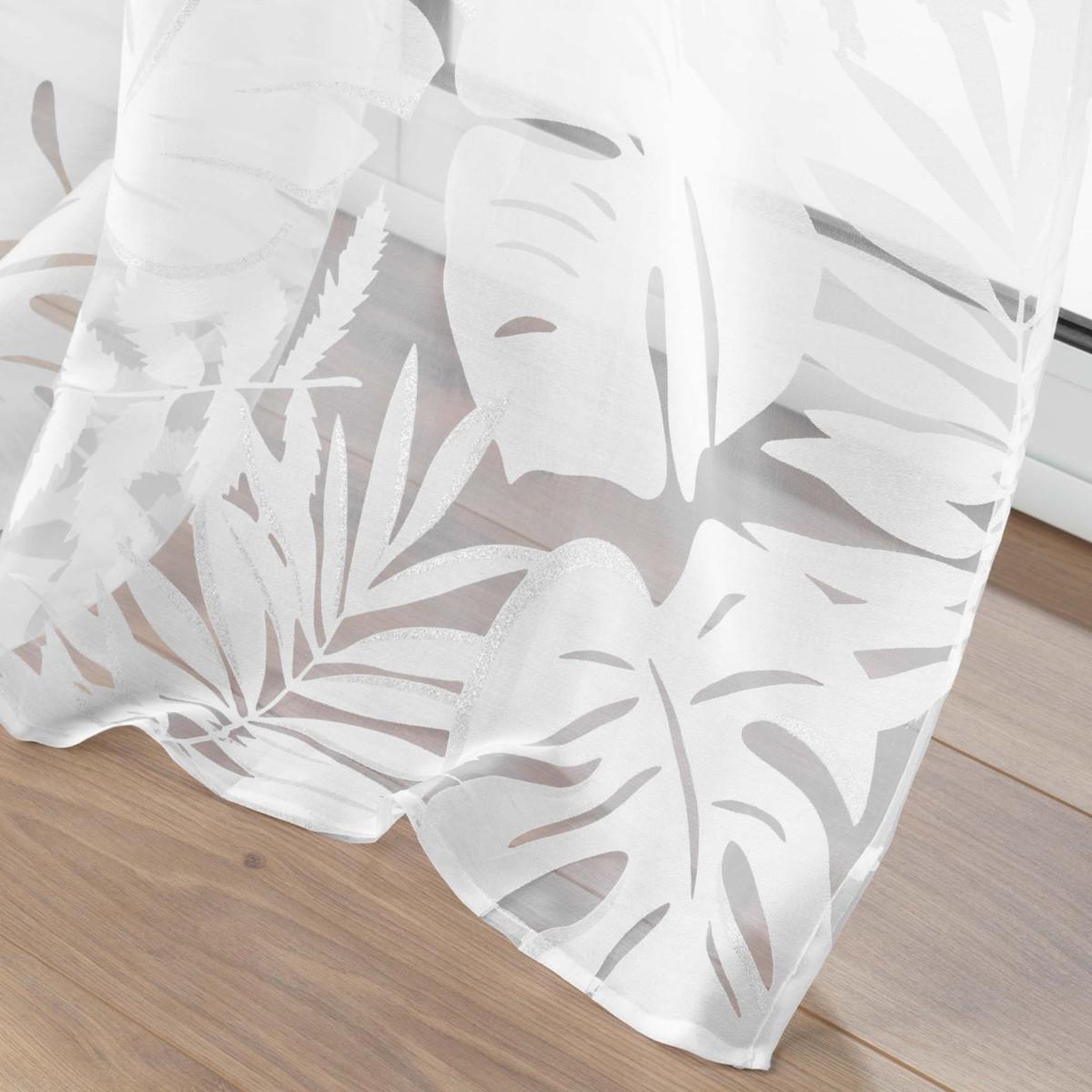 Voir la diapositive 3 : Douceur d'Intérieur Rideau voilage à œillets  magnolia  140x240cm blanc