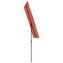 Voir la diapositive 5 : VIDAXL Parasol de jardin avec mat en aluminium 180x110 cm Terre cuite